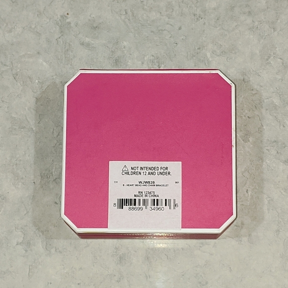 JUICY COUTURE BLACK HEART BEAD & GOLD  CHAIN BRACELET WITH HEART CHARM 2-STRAND - Picture 8 of 13